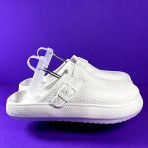 White Brand New House Shoes/Rubber Clogs Unisex Women's Size 12 Men's Size 11